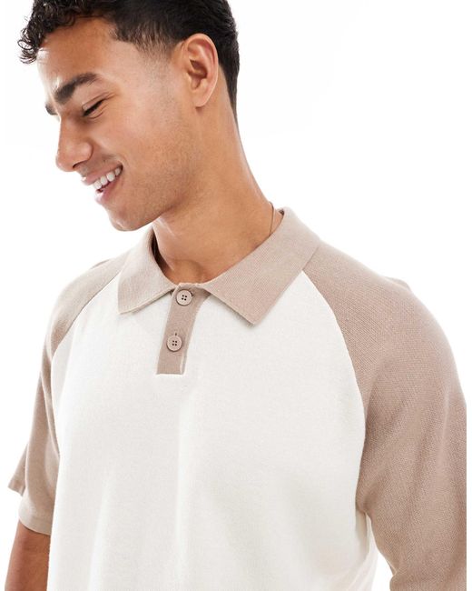 Jack & Jones – polohemd aus strick in Blue für Herren