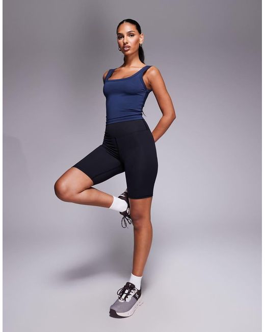 4505 Blue Icon 8 Inch Quick Dry High Waist legging Shorts