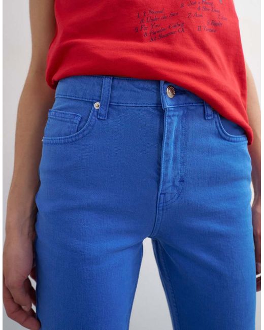 TOPSHOP Blue Capri Comfort Stretch Jean