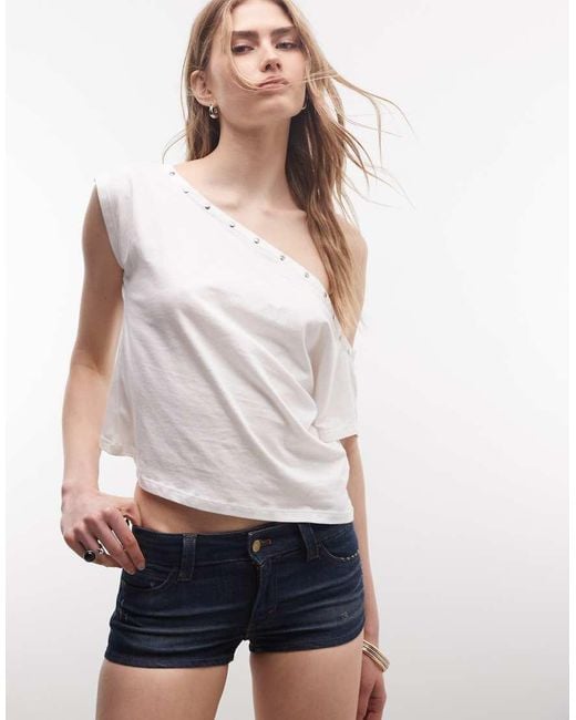 Cheap Monday Natural Sleezie Denim Hot Pant Shorts