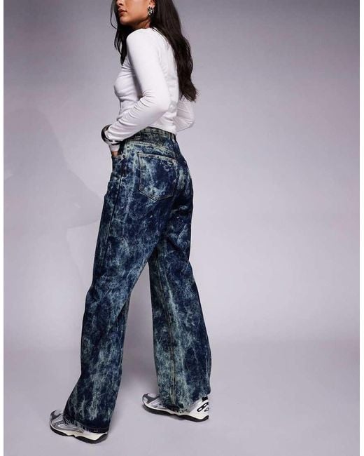 Courtside Blue Baggy Denim Jeans