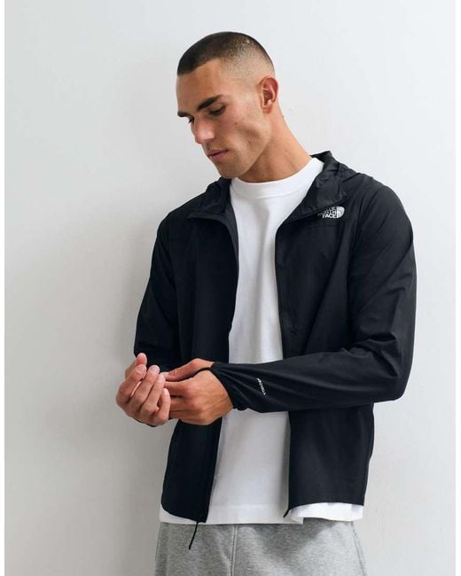 The North Face Gray Hooded Wind Jacket for men
