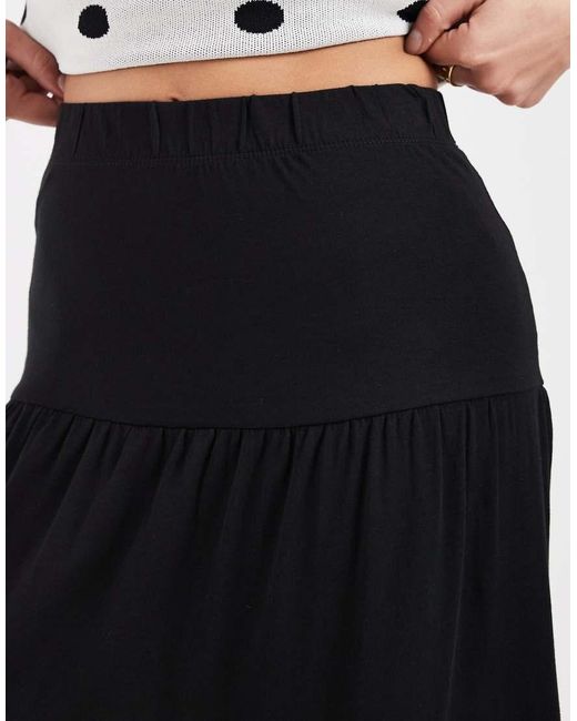Only Petite White Tiered Maxi Skirt