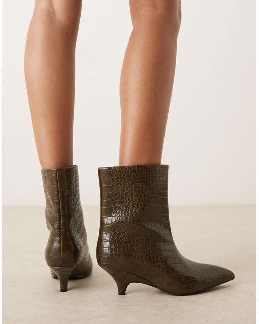 Glamorous Natural – spitze, mittelhohe stiefeletten