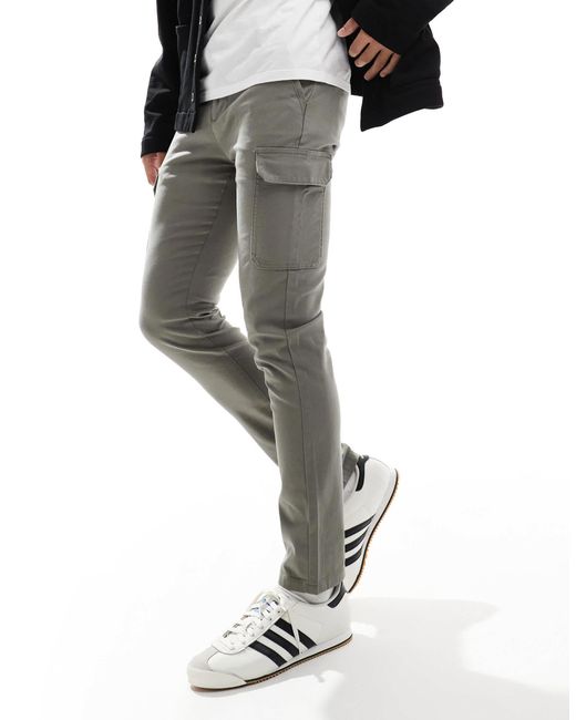 Pantalon cargo skinny ASOS pour homme en coloris Gray