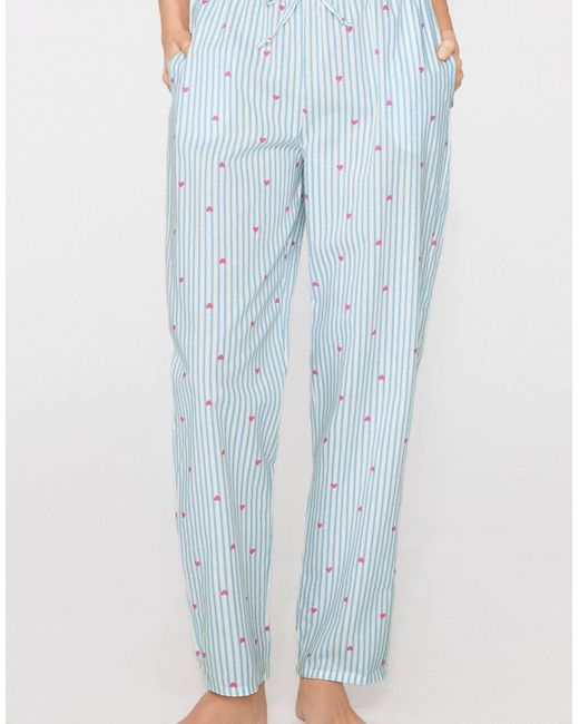 Tezenis Blue Cotton Canvas Drawstring Trousers