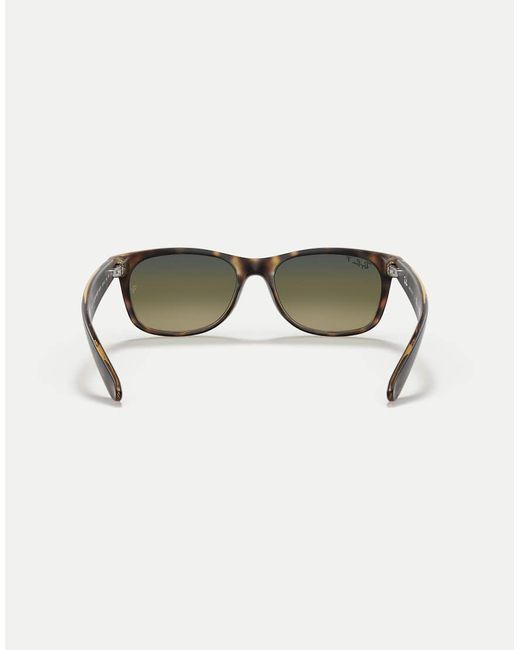 Ray-Ban Brown New Wayfarer Classic Square Polarised Sunglasses With Lens