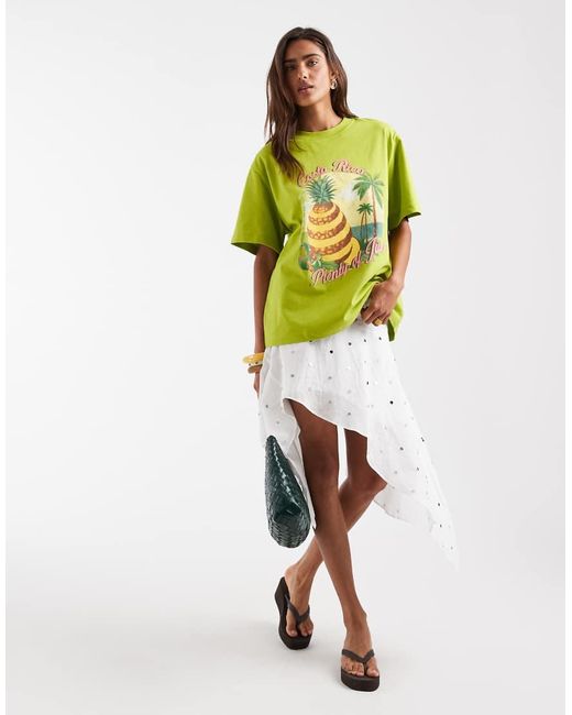 ASOS Green Oversized T-Shirt With Pineapple Fruit Graphic
