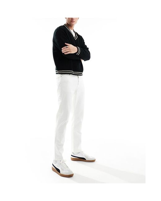 Jean dad fuselé coupe standard - blanc délavé Tommy Hilfiger pour homme en coloris Black