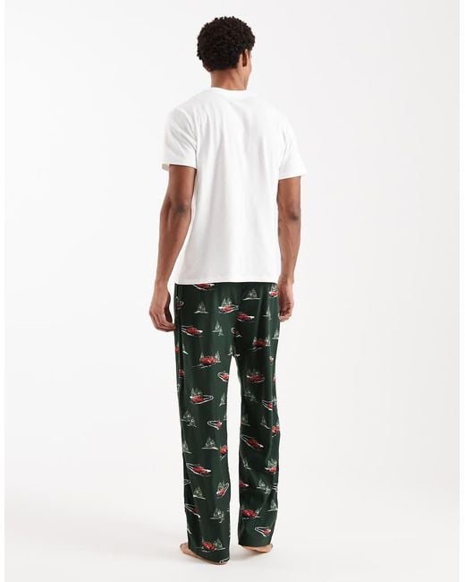 Hollister White Nightwear Pants for men