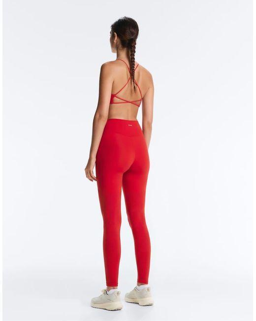 Oysho Red Comfortlux High-rise Ankle-length leggings