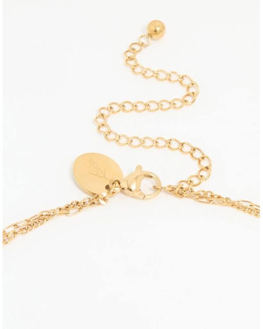 Lovisa White Waterproof Plated Stainless Steel Pearl & Coin Layered Necklace