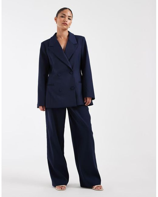 Vero Moda Blue Double Breasted Tailored Blazer Co-ord