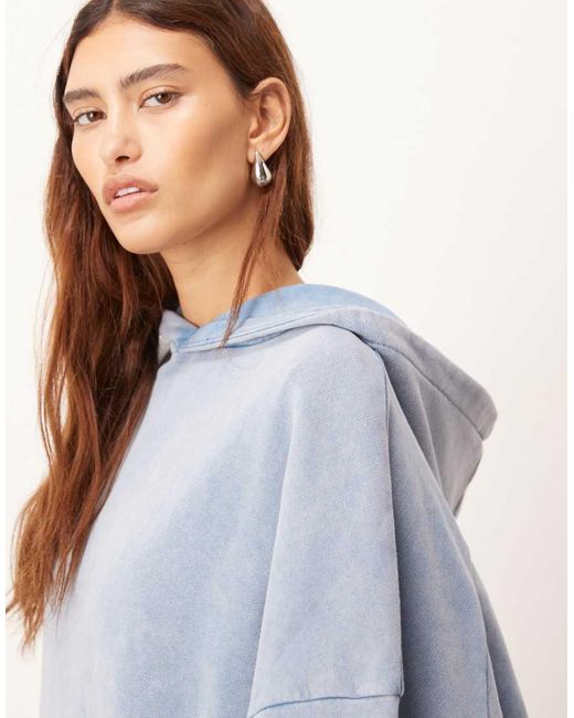 ARRANGE Blue Premium Acid Wash Hoodie
