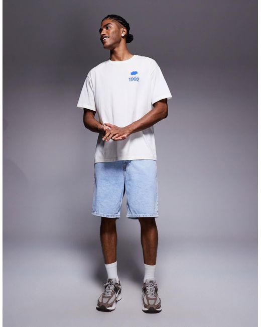 T-shirt oversize avec soul au dos - crème ADPT pour homme en coloris Blue