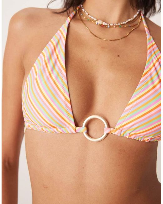 Kulani Kinis Natural Sunshine Sorbet Ring Halter Bikini Top