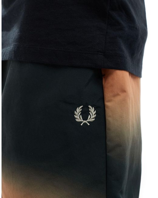 Fred Perry Black Printed Short for men