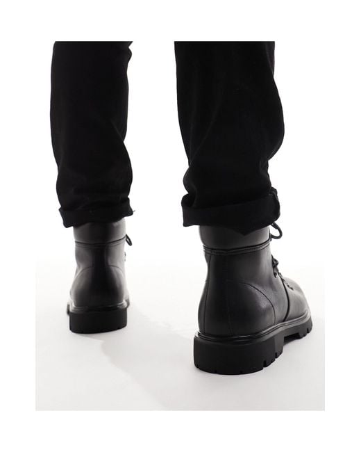 River Island Hiker Boot in Black for Men | Lyst