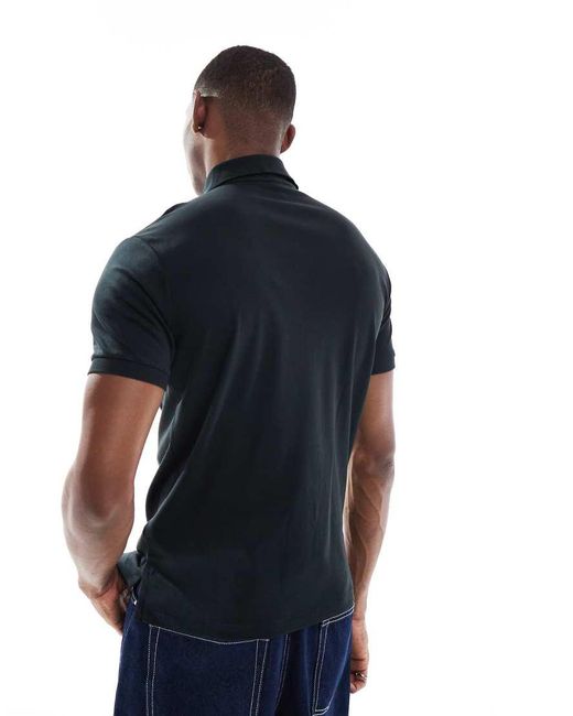 Polo De Corte Custom Con Logo De Icono De Algodón Pima De Polo Ralph Lauren de hombre de color Blue