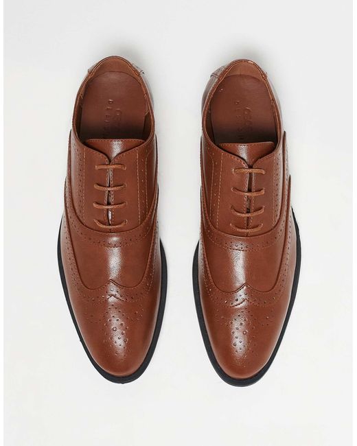 ASOS – schnürschuhe im budapester stil in Black für Herren