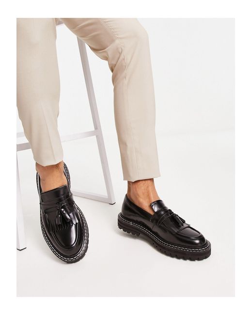 ASOS Loafers in Black (White) for Men Lyst