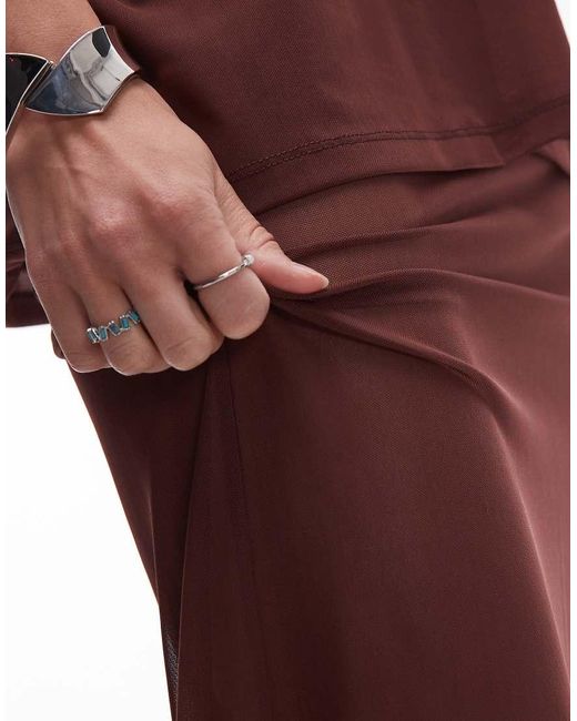 ASOS Purple Maxi Sheer Mesh Skirt