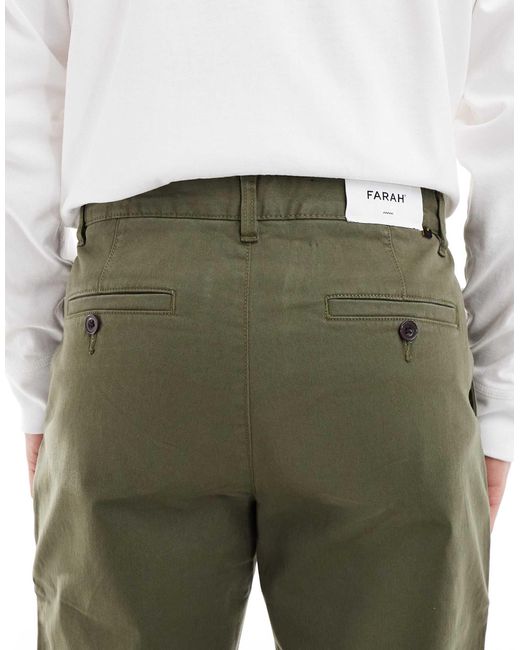 Farah – norwood – gerade geschnittene chinohose in Green für Herren