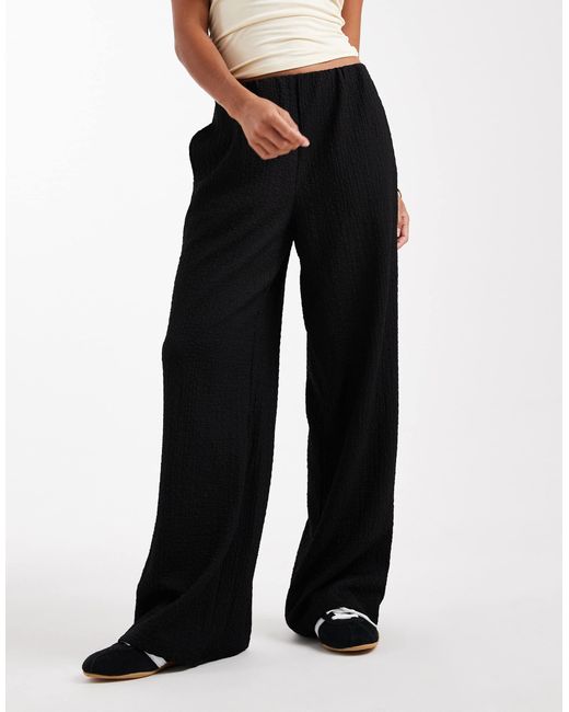 Vero Moda White Textured Jersey Pull On Trouser
