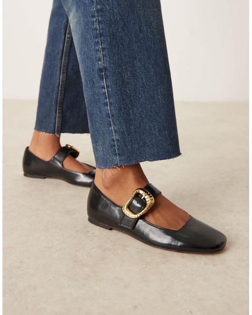 ASOS Blue – linton – mary-jane-ballerinas