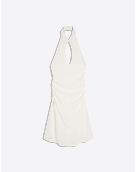 Bershka Black – neckholder-kleid im quipao-stil