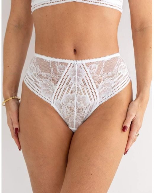 Pour Moi Brown Taylor Lace Midi Brazilian Brief
