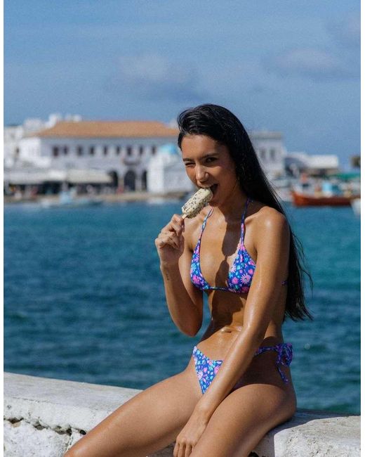 Bright Swimwear Blue Maria Sky Adjustable Bikini Bottom