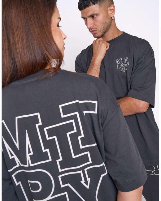 Camiseta Negro Refresco Extragrande Elision De Multiply Apparel de color Blue