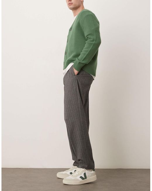 ASOS Green Smart Oversized Tapered Trousers for men
