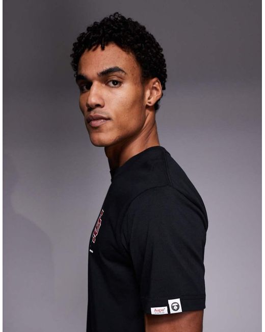 Aape By A Bathing Ape Black Aape By A Bathing Ape T-shirt for men