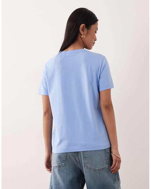 Gant Blue Small Logo Fitted T-shirt