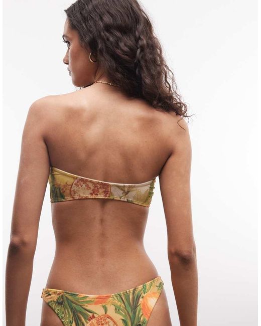 ASOS Brown Pia Papaya Bandeau Bikini Top