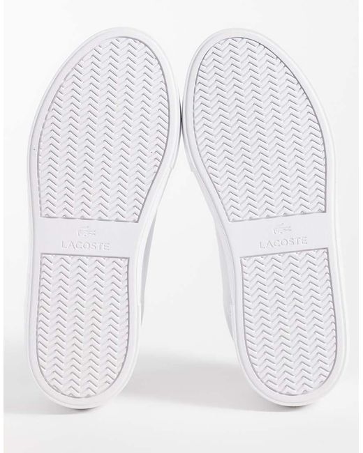 Lacoste White Court Thick Sole Logo Trainers
