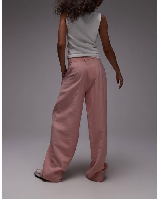 TOPSHOP Brown – premium – elegante hose aus cupro