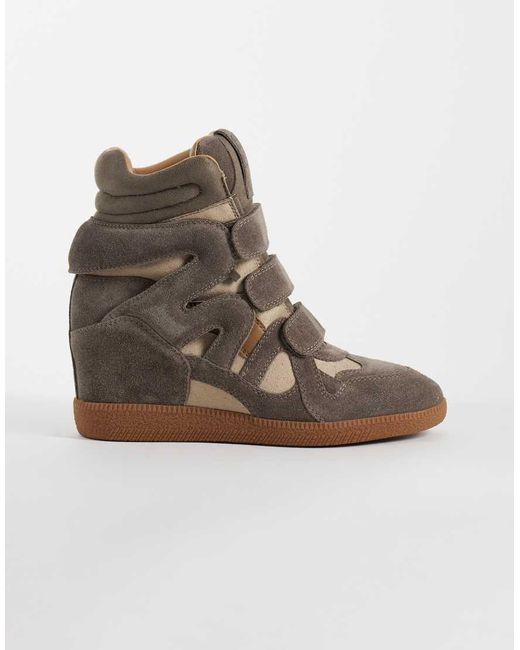 Steve Madden Brown Mavis Wedge Trainers
