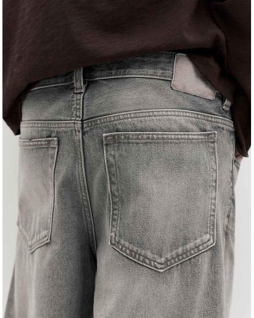 Pull&Bear Gray Wide-leg Jeans for men