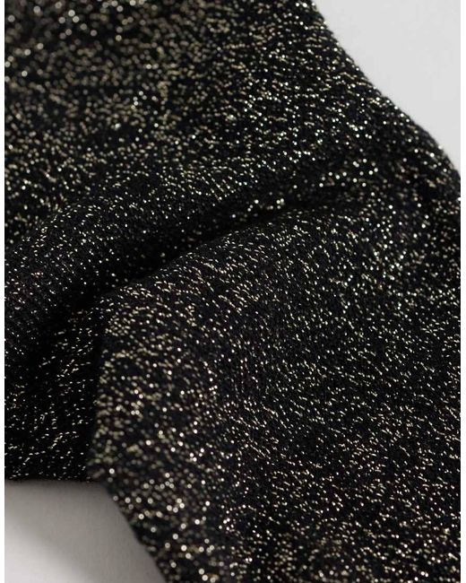 Pieces Glitter Sokken in het Black