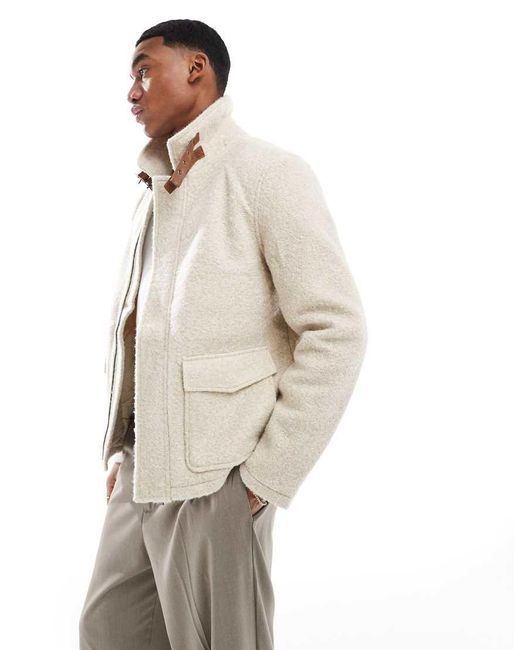 Native Youth Natural Boucle Aviator Jacket for men