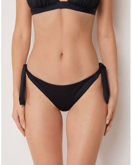Calzedonia Black Premium Sculpt Tie Bikini Bottoms