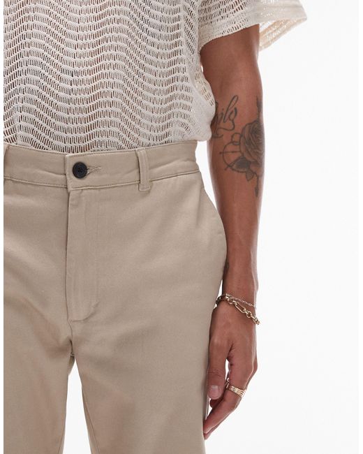 Pantalon chino skinny - taupe Topman pour homme en coloris White