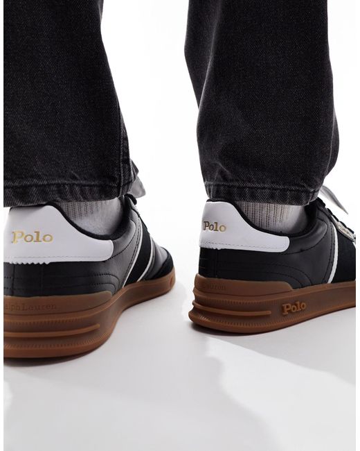 Polo Ralph Lauren – heritage aera – sneaker aus wildleder in Black für Herren