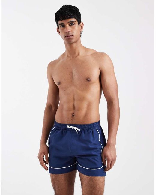Aray Blue Swimshort With Contrast Trim for men