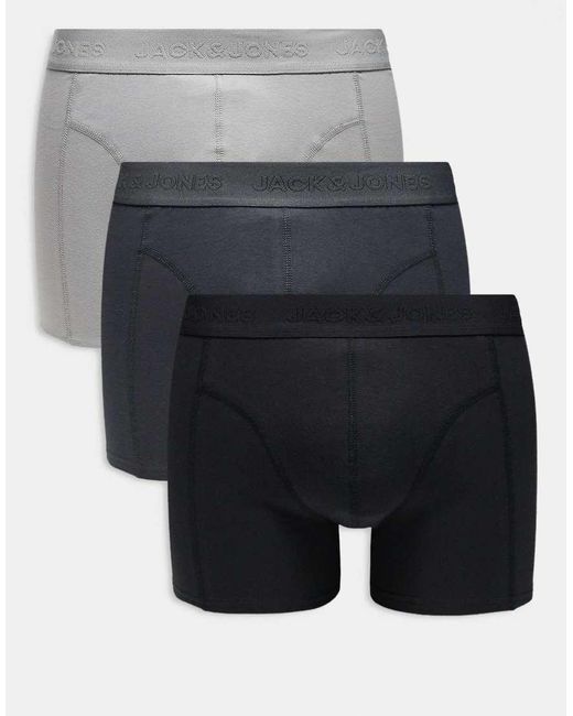 Jack & Jones Blue 3 Pack Trunks for men