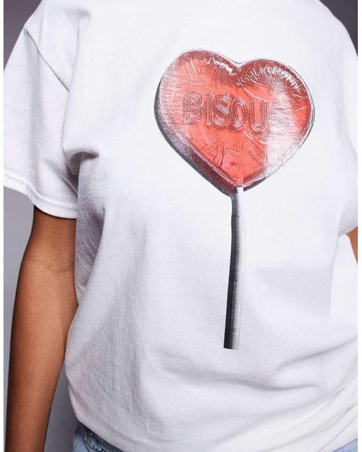 River Island Gray Lollipop Oversized T-Shirt