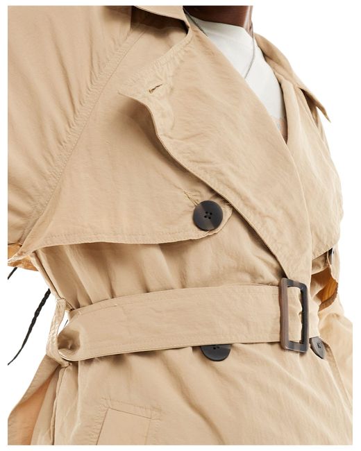 French Connection Natural – langer, leichter trenchcoat